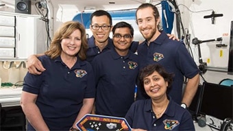 Group of people training with NASA