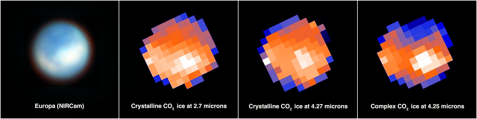 infrared imagery of europa captured by the james webb space telescope