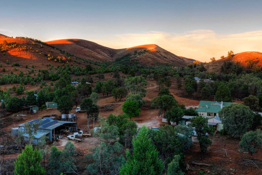 Aerial of Willow Springs station in the Flinders Ranges in story about tourism to regional areas affected by natural disasters