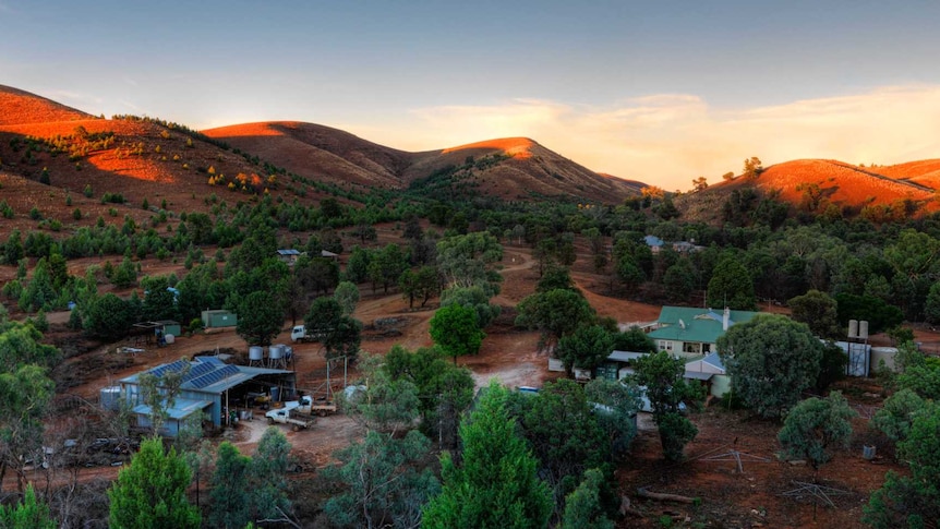 Aerial of Willow Springs station in the Flinders Ranges in story about tourism to regional areas affected by natural disasters