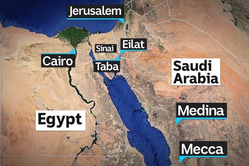 A map of the Middle East