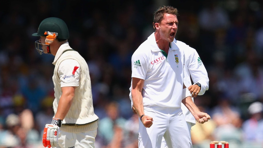 Steyn shows his excitement