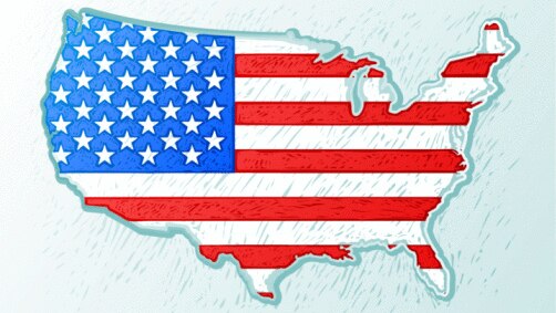 Creative: USA flag map (Thinkstock: iStockphoto)