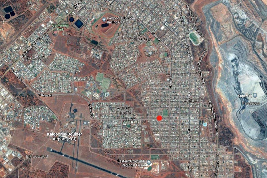 A map of Boulder, with a red dot showing where the incident occurred.