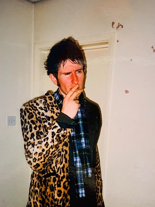 You Am I frontman Tim Rogers wears a leopard print jacket