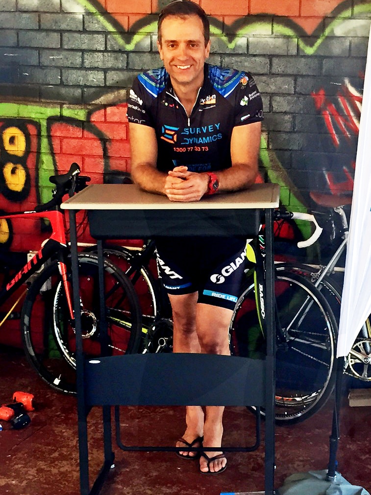 Peter Parker with standing desk delivered to Roebourne District High School