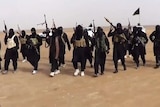 ISIS fighters in the Iraqi desert