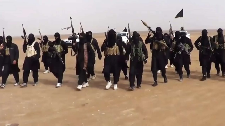ISIS fighters in the Iraqi desert