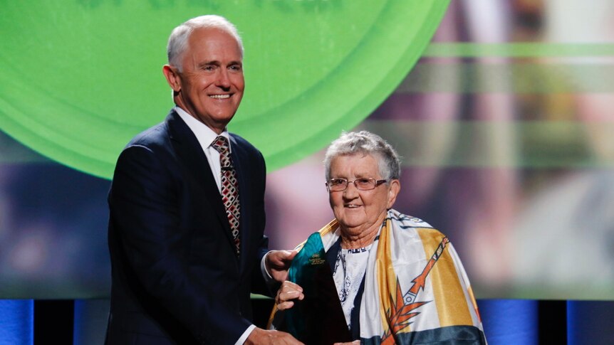 Prime Minister Malcolm Turnbull and Senior Australian of the Year Sister Anne Gardiner AM, January 25, 2017