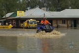 A second flood peak on Sunday swamped 22 homes and businesses at Condamine.