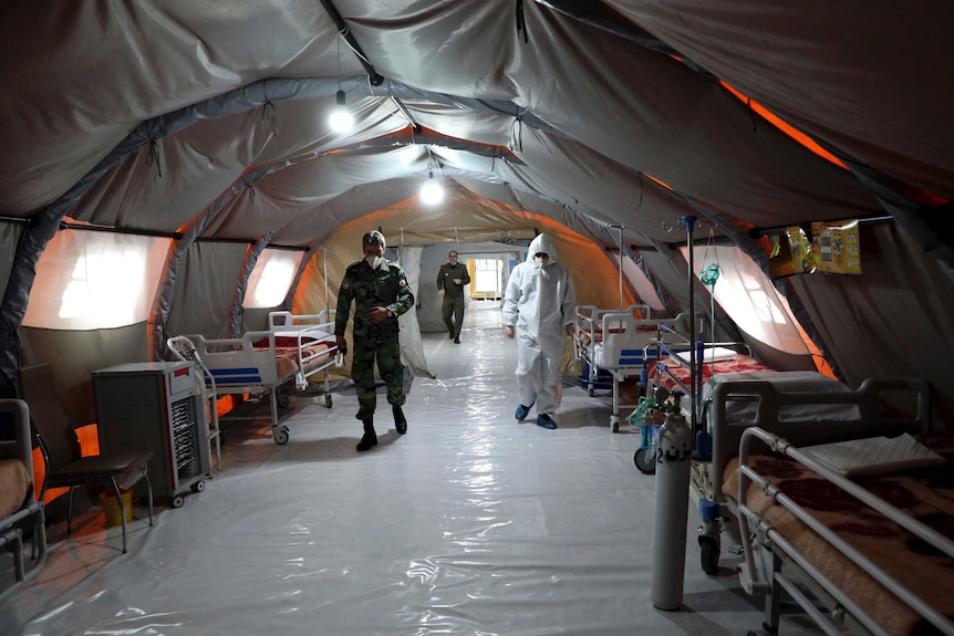 Pop-up hospital in Iran