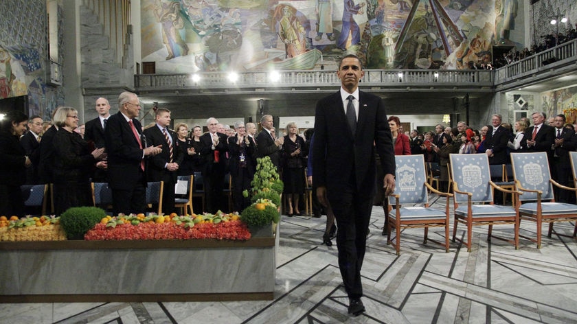 Obama receives Nobel Peace Prize