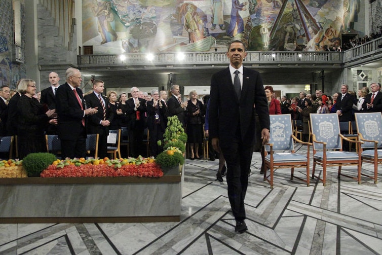 Obama receives Nobel Peace Prize