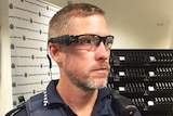 Constable Greg Fairbrother wearing camera glasses