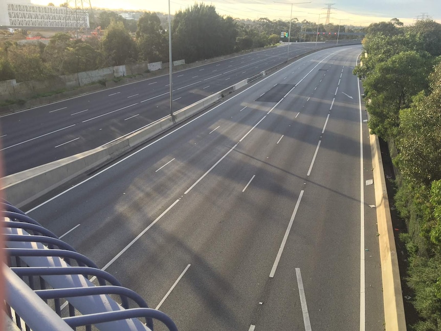 Deserted Monash Freeway