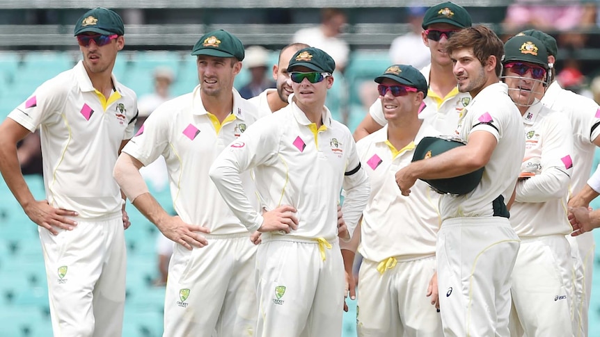 The Australian team await a decision on day five