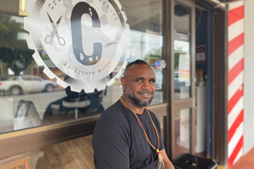 Aboriginal barber Tyrone Murray opens first black-owned business