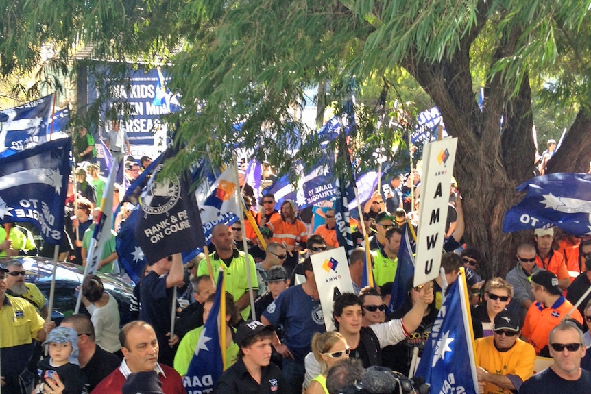Unionists converge in West Perth.