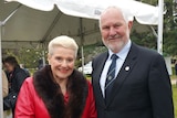 Parliamentary Speaker, Bronwyn Bishop, and Wagga Wagga Mayor Rod Kendall in Wagga Wagga for Reserve Forces Day on June 28, 2015