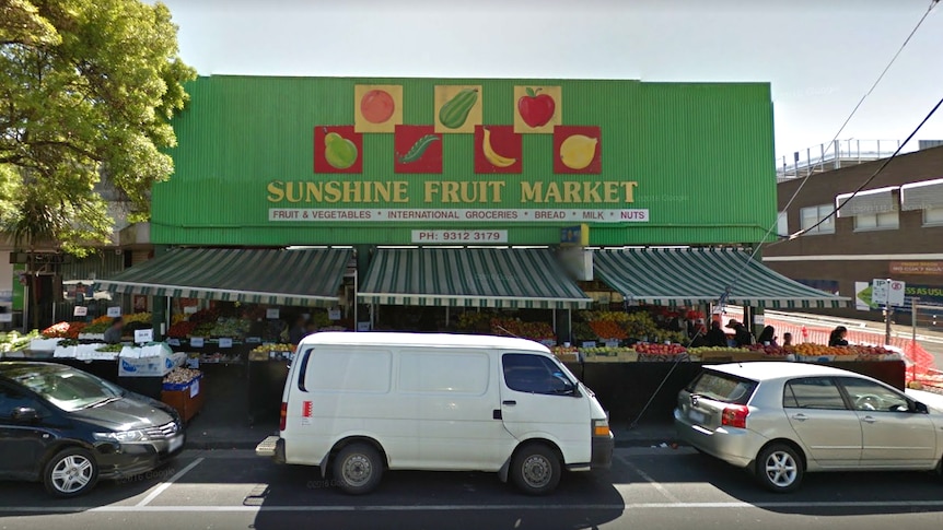 Exterior of the Sunshine Fruit Market, in Sunshine, Melbourne.
