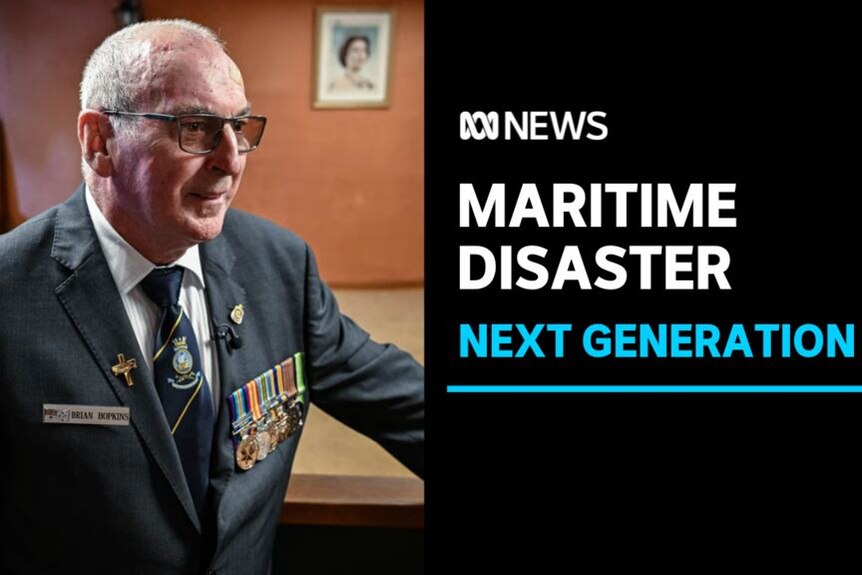 Maritime Disaster, Next Generation: A man with war medals.