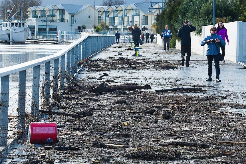 Debris at Launceston's Seaport June 2016