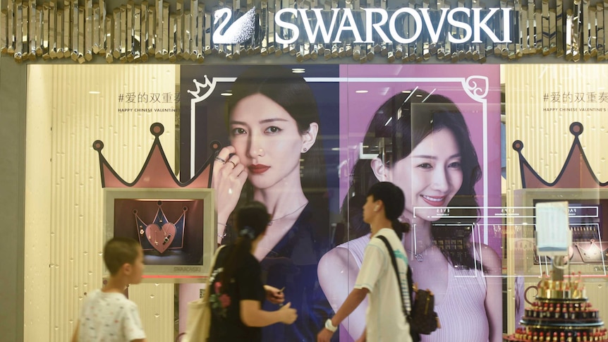 A Swarovski store front in Hangzhou, eastern China