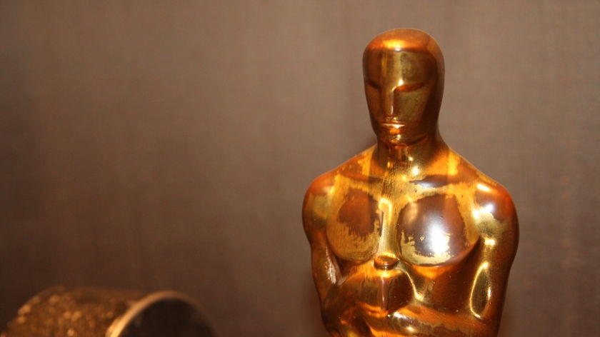 A little worse for wear: The gold-plated, copper alloy version of the Oscar.