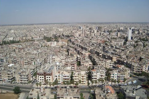 Aerial view of the city of Homs, as it was May 28, 2012.