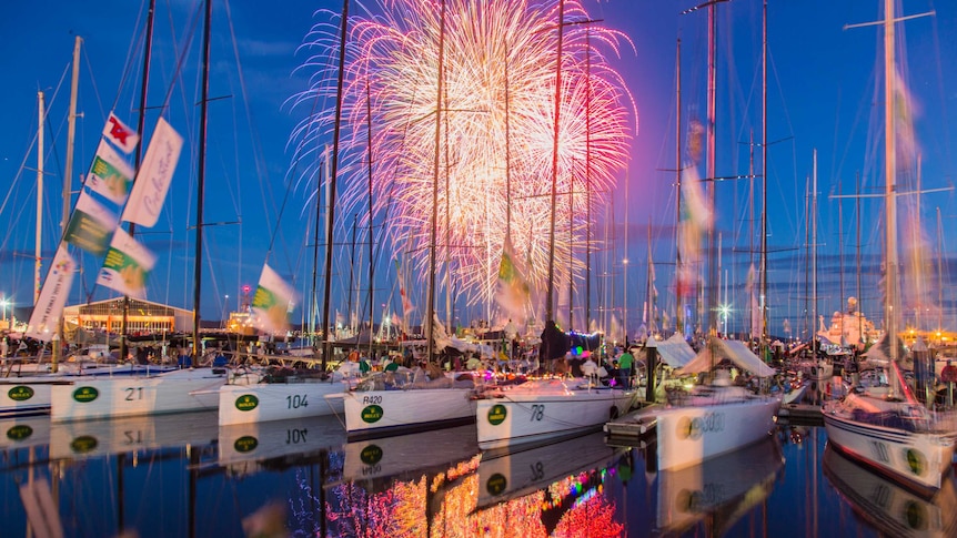 Fireworks over Constitution Dock, Hobart