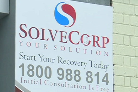 Sign for the SolveCorp company.