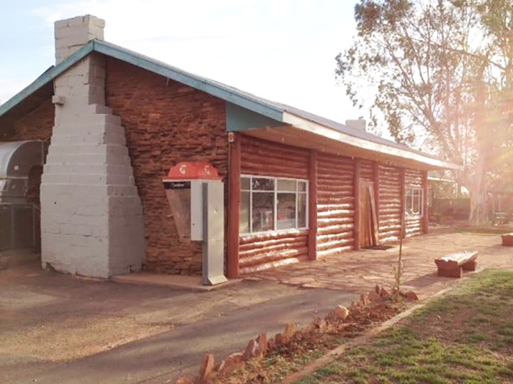 The Mount Ebenezer roadhouse, where fire crews used a jackhammer to rescue a man from a chimney