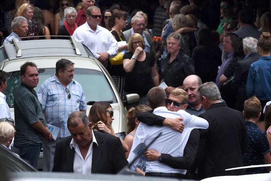Mick Fanning at his brother's funeral