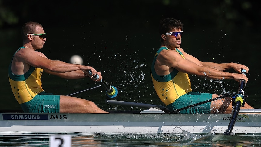 New Australian citizen Brodie Buckland (R) will row for Australia at the Olympics.