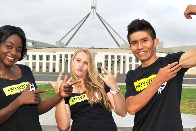Heywire students enjoying Canberra