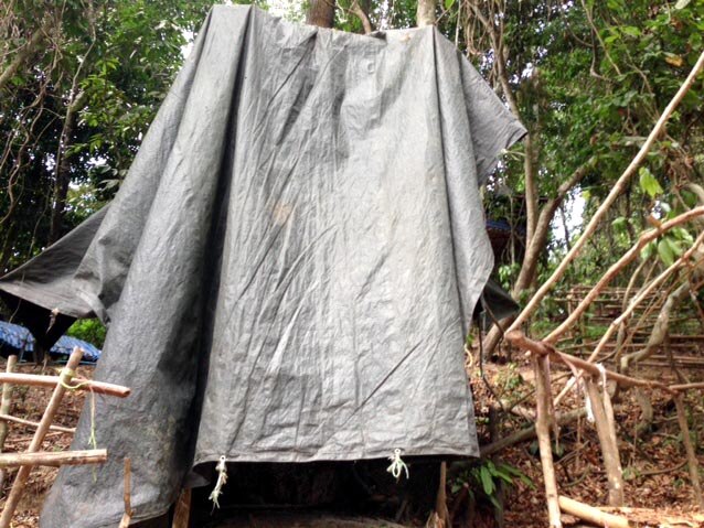 Makeshift torture chamber at a Rohingya people smuggling camp in Thailand