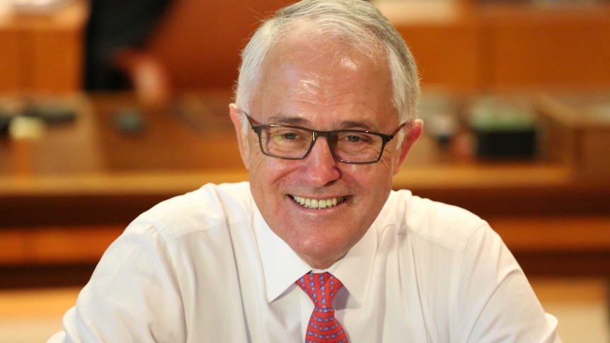 A smiling Prime Minister Malcolm Turnbull