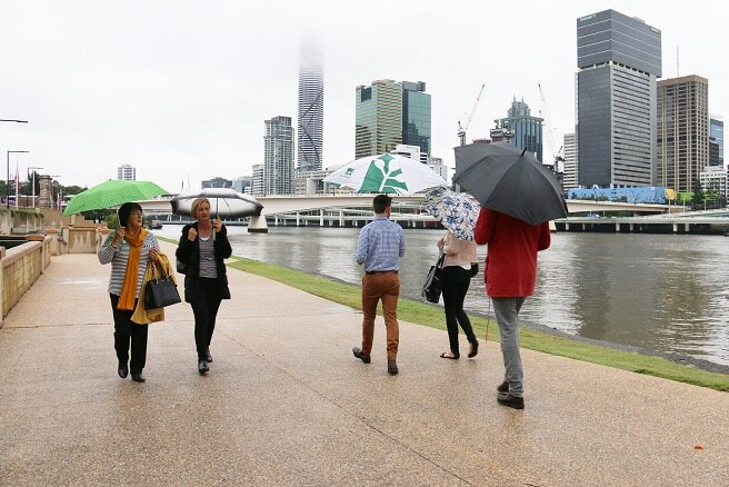 Brisbane, and the south-east could receive 80mm today with BOM saying the weather should clear up tomorrow.