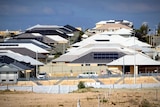 Cascading rooftops in a brand new housing development in Alkimos, Western Australia.