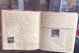 A copy of Anne Frank's diary, written before the teenager was sent to a concentration camp and died during World War II.