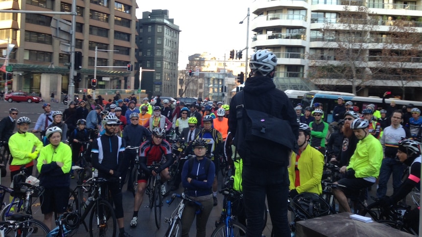 Cyclists protest demolition