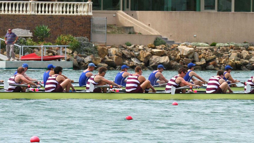 Nearing the end of the boys' eights