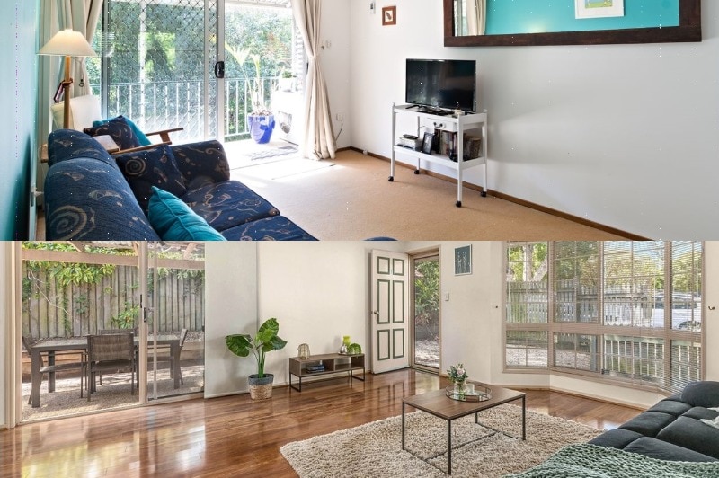 What $230,000 (top) and $400,000 (bottom) will buy me in the same suburb of Brisbane.
