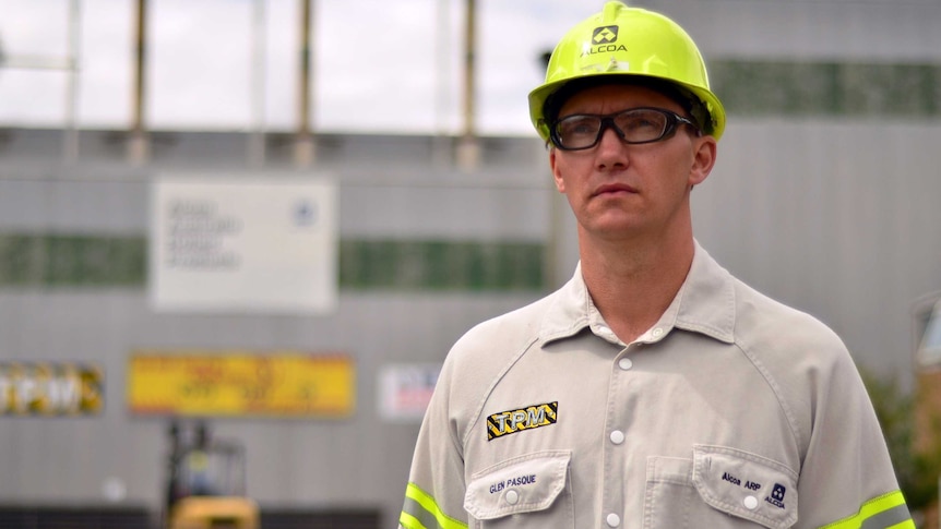 Alcoa location manager Glen Pasque outside the Point Henry mill