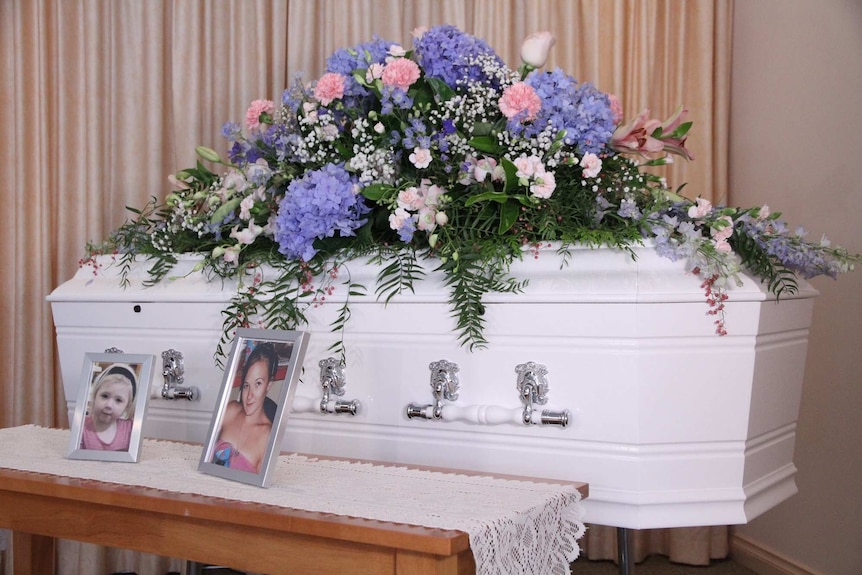 Coffin of Karlie Pearce-Stevenson and Khandalyce Pearce