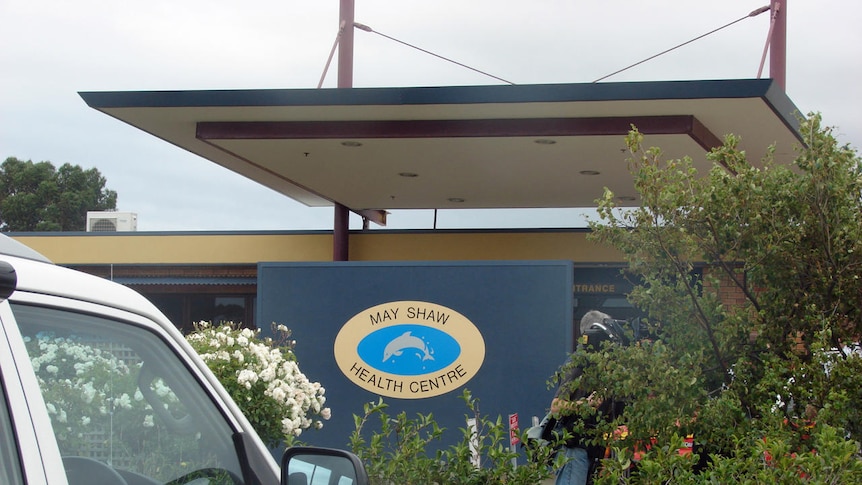 A police car outside May Shaw Nursing Home, Swansea, Tasmania.