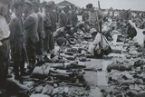 The British Commonwealth Occupation Forces at a Japanese Prisoner of War camp near Hiroshima.