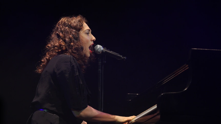 Regina Spektor performs on stage on day two of the Splendour in the Grass music festival on July 30, 2011.