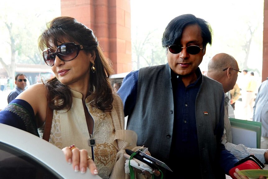 Shashi Tharoor and his wife Sunanda Pushkar
