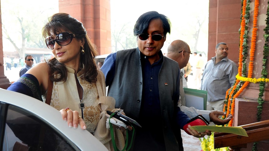 Shashi Tharoor and his wife Sunanda Pushkar